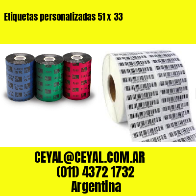 Etiquetas personalizadas 51 x 33