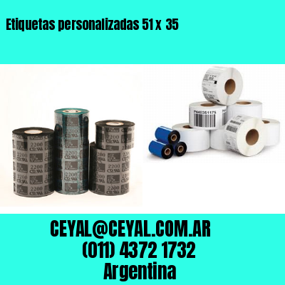 Etiquetas personalizadas 51 x 35