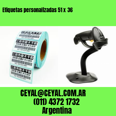 Etiquetas personalizadas 51 x 36