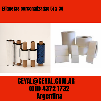 Etiquetas personalizadas 51 x 36