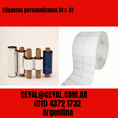 Etiquetas personalizadas 51 x 37