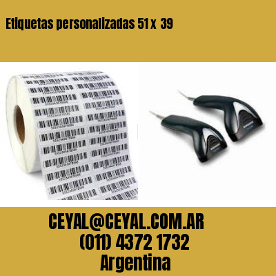 Etiquetas personalizadas 51 x 39