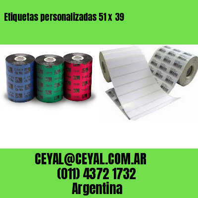 Etiquetas personalizadas 51 x 39