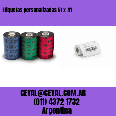 Etiquetas personalizadas 51 x 41