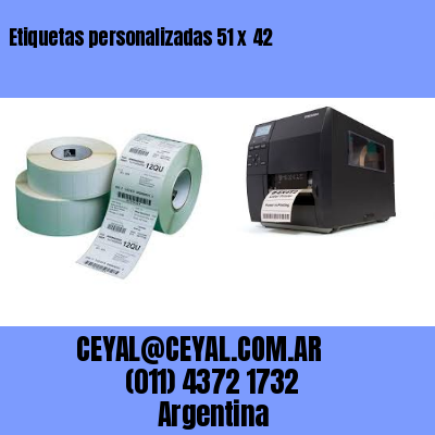 Etiquetas personalizadas 51 x 42