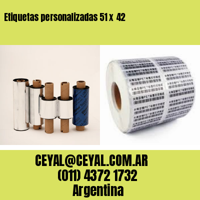 Etiquetas personalizadas 51 x 42