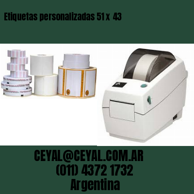 Etiquetas personalizadas 51 x 43