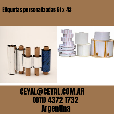 Etiquetas personalizadas 51 x 43