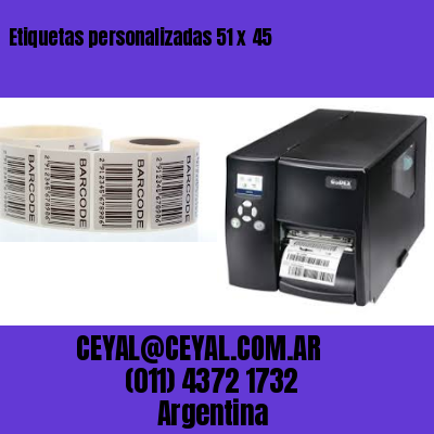 Etiquetas personalizadas 51 x 45