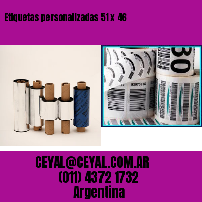 Etiquetas personalizadas 51 x 46