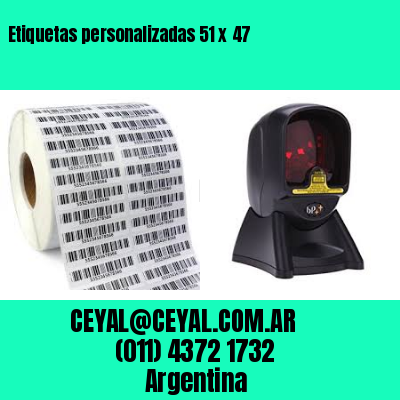 Etiquetas personalizadas 51 x 47