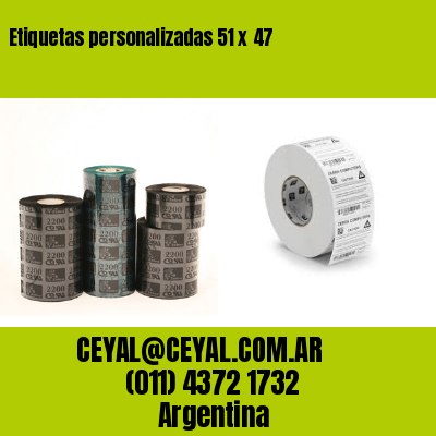 Etiquetas personalizadas 51 x 47