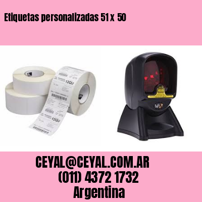 Etiquetas personalizadas 51 x 50