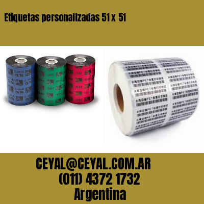 Etiquetas personalizadas 51 x 51