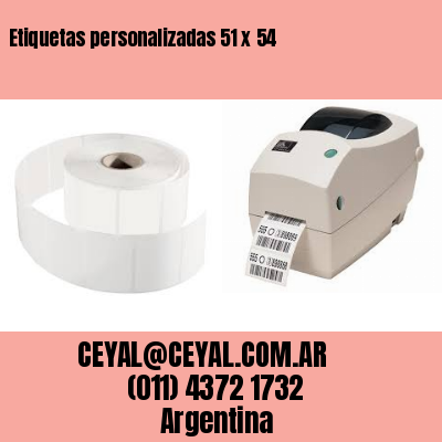 Etiquetas personalizadas 51 x 54