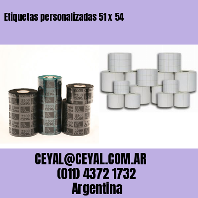 Etiquetas personalizadas 51 x 54