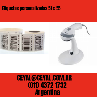 Etiquetas personalizadas 51 x 55