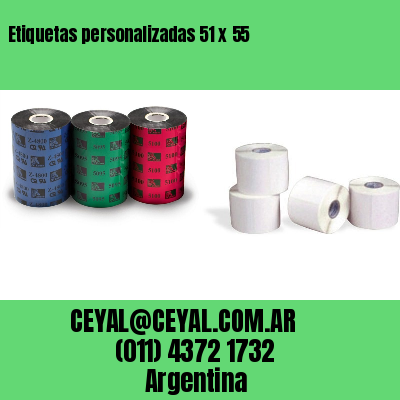 Etiquetas personalizadas 51 x 55