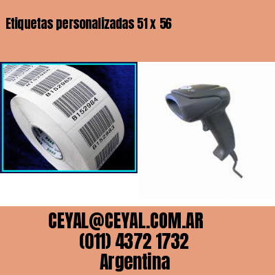 Etiquetas personalizadas 51 x 56