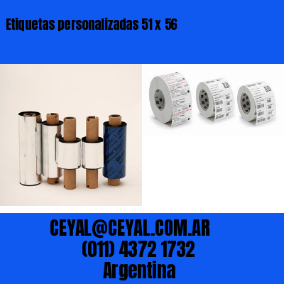 Etiquetas personalizadas 51 x 56