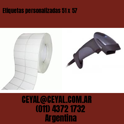 Etiquetas personalizadas 51 x 57