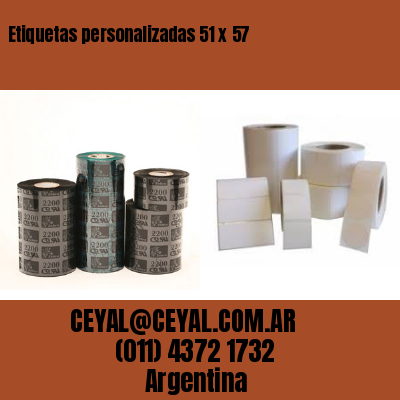 Etiquetas personalizadas 51 x 57