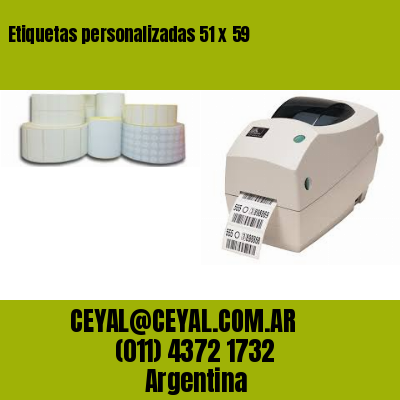 Etiquetas personalizadas 51 x 59