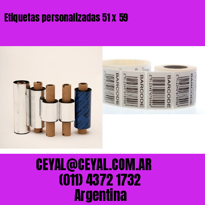 Etiquetas personalizadas 51 x 59