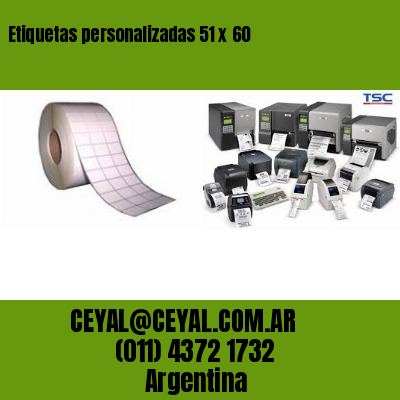 Etiquetas personalizadas 51 x 60