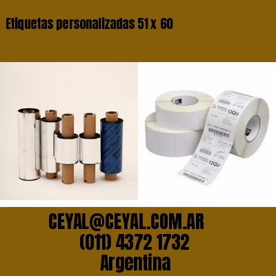 Etiquetas personalizadas 51 x 60