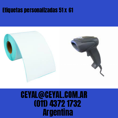 Etiquetas personalizadas 51 x 61