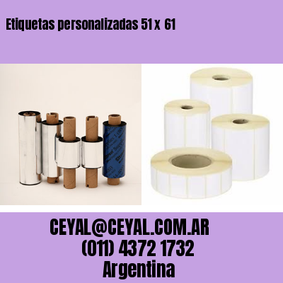 Etiquetas personalizadas 51 x 61