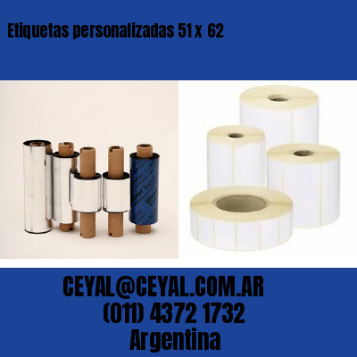 Etiquetas personalizadas 51 x 62