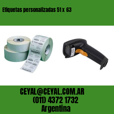 Etiquetas personalizadas 51 x 63