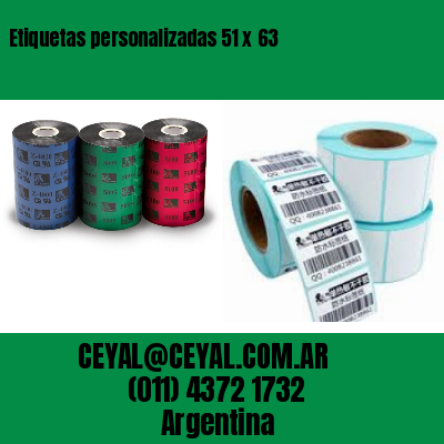 Etiquetas personalizadas 51 x 63