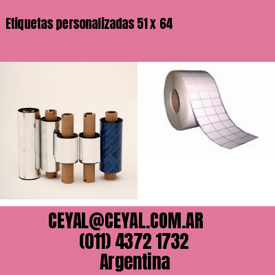 Etiquetas personalizadas 51 x 64