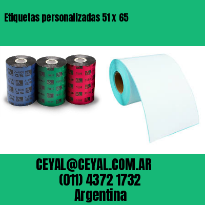 Etiquetas personalizadas 51 x 65