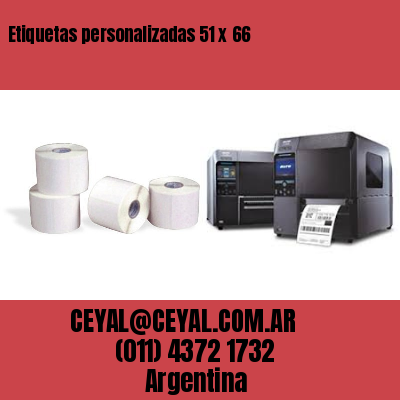 Etiquetas personalizadas 51 x 66