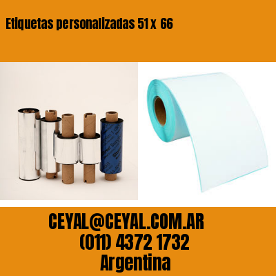 Etiquetas personalizadas 51 x 66