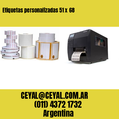 Etiquetas personalizadas 51 x 68