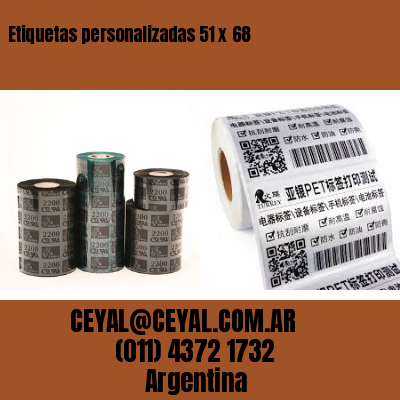 Etiquetas personalizadas 51 x 68