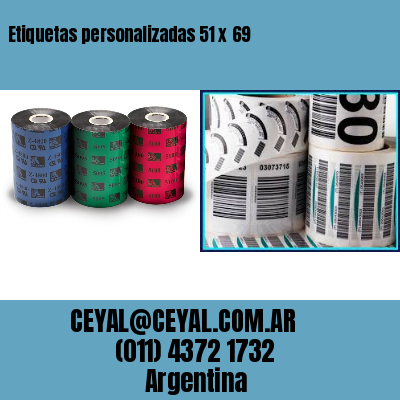 Etiquetas personalizadas 51 x 69