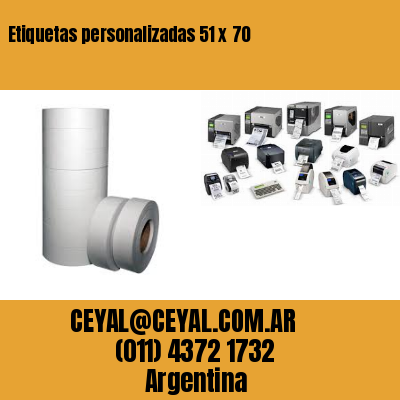 Etiquetas personalizadas 51 x 70