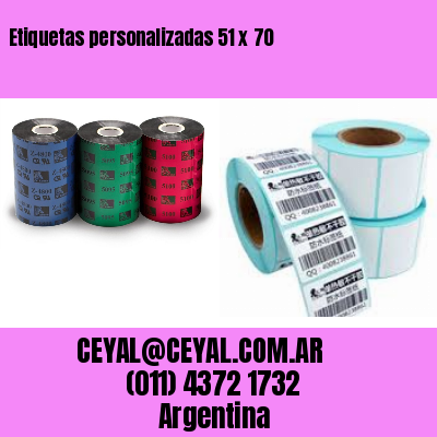 Etiquetas personalizadas 51 x 70