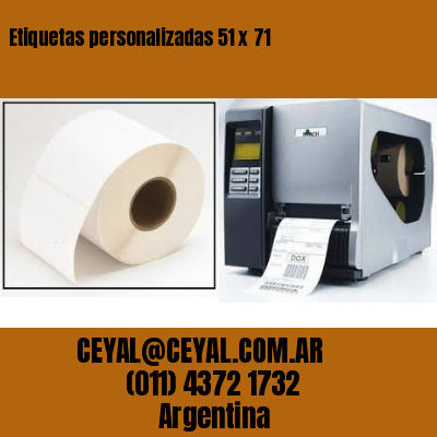 Etiquetas personalizadas 51 x 71