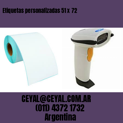 Etiquetas personalizadas 51 x 72