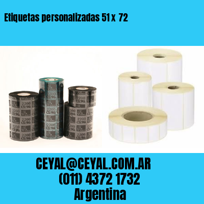 Etiquetas personalizadas 51 x 72