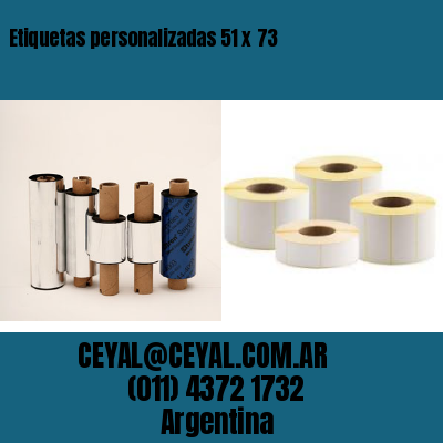 Etiquetas personalizadas 51 x 73