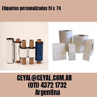 Etiquetas personalizadas 51 x 74