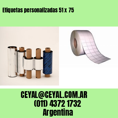 Etiquetas personalizadas 51 x 75